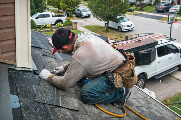 Professional Roofing technician working in Bunker Hill, IN
